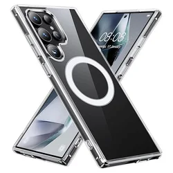 MagSafe - Compatible Shockproof Clear Phone Case with Wireless Charging Capability - S22 (Transparent)