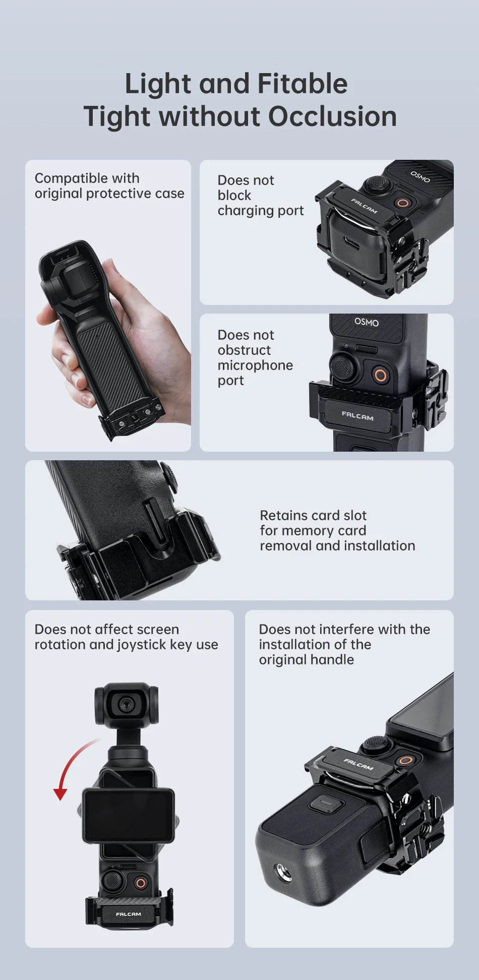 F22 Quick Release Expansion Frame For DJI OSMO Pocket 3 Compatible with F22 Magl