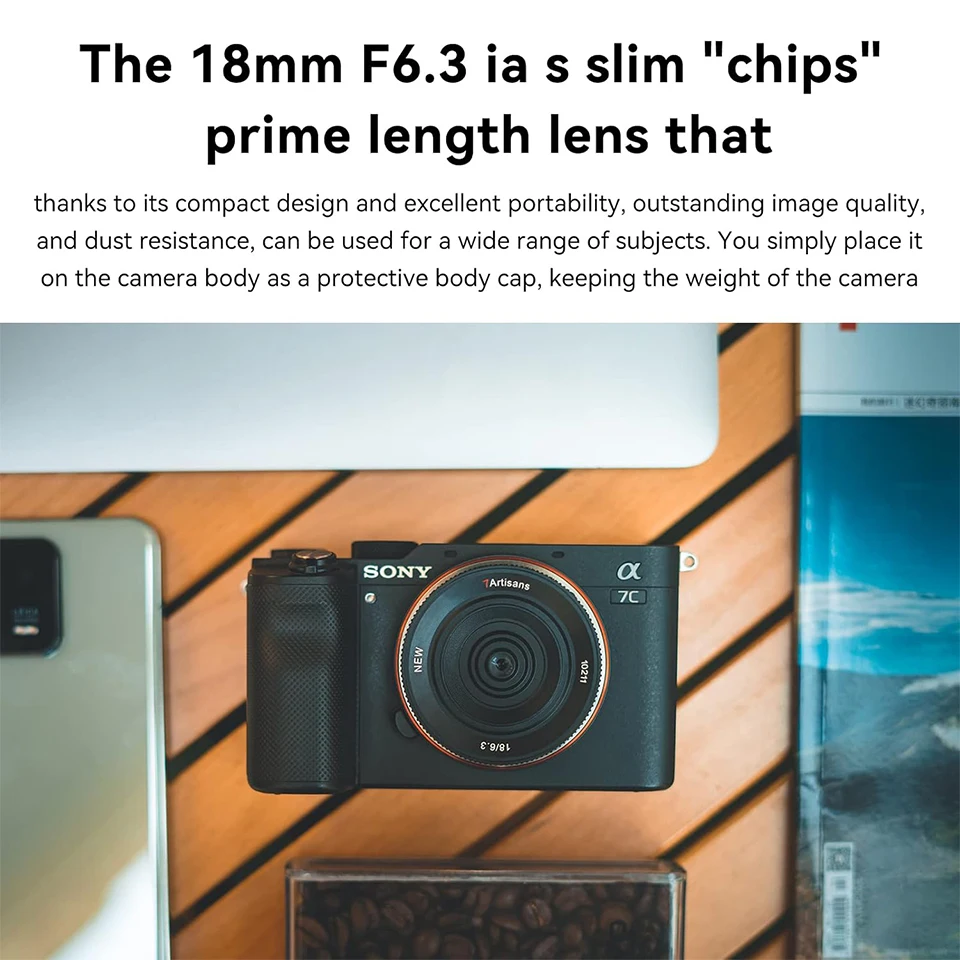 7artisans APS-C 프레임 18mm F6.3 마크 II 초슬림 카메라 렌즈 ( E, 후지필름 X, 니콘 Z, M43 마운트) 스트리트 사진 촬영용
