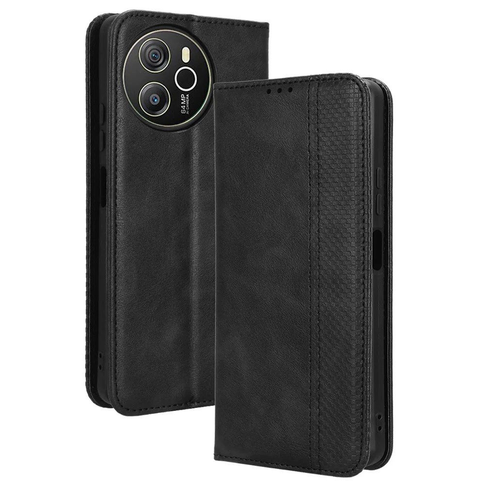 HAOYE Cover Per Blackview A85: Custodia Portafoglio In Pelle PU Con Kickstand E Slot, Nera - 6