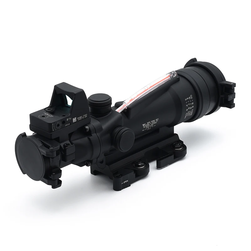 Tactical TA11 3.5X35 real red fiber optic illuminated glass riflescope with red dot sight red dot sight rifle scope