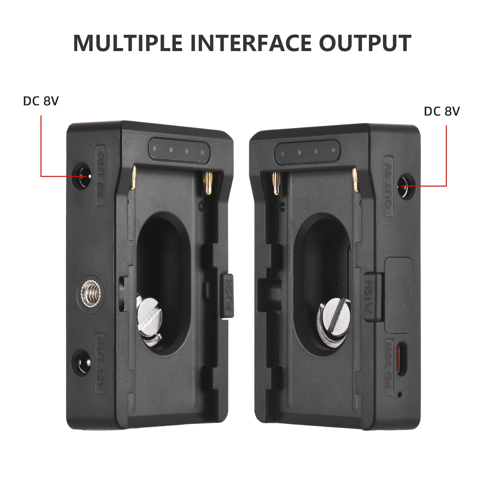 Battery Adapter Plate 1/4 Inch Screw Hole Cold Shoe Adapter Battery Plate for NP-F550 for NP-F750 np-f battery