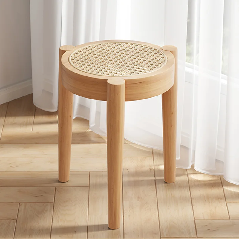 

Indoor Rattan Dining Stool Nordic Comfortable Multipurpose Study Dining Stool Relaxing Taburete Cocina Restaurant Furniture