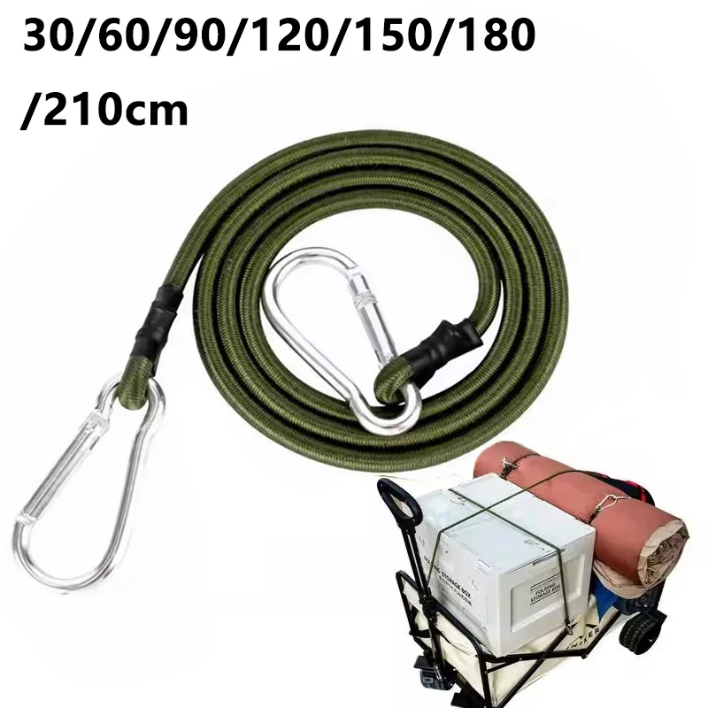30-210cm Outdoor Elastic Tie Rope Tent Fixed Rope Bicycle Luggage Packaging Rope Camping Accessories
