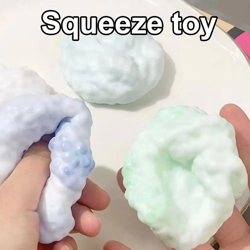 Plastic Ice Skin Decompression Milk Ball Sticky Table Toy Ultra-thin Soft Sticky Hand Ball Squeeze Stress Relief Toy 2