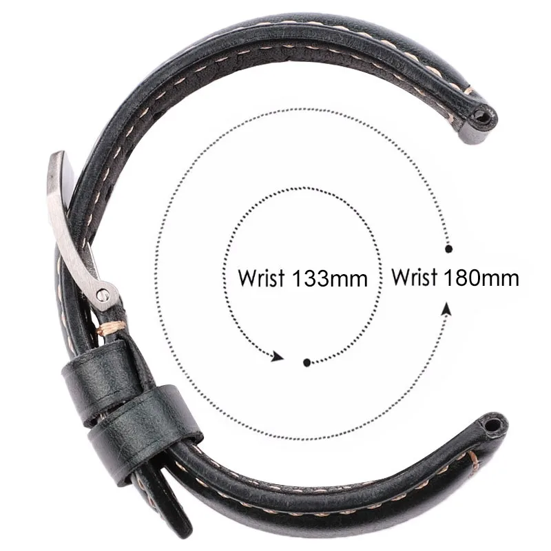 Elegant Multicolor Genuine Leather Watch Band Bracelet