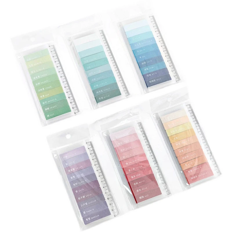 150 Sheets Rainbow Color Index Memo Pad Sticky Notes Paper Sticker Notepad Bookmark School Supplies Kawaii Stationery
