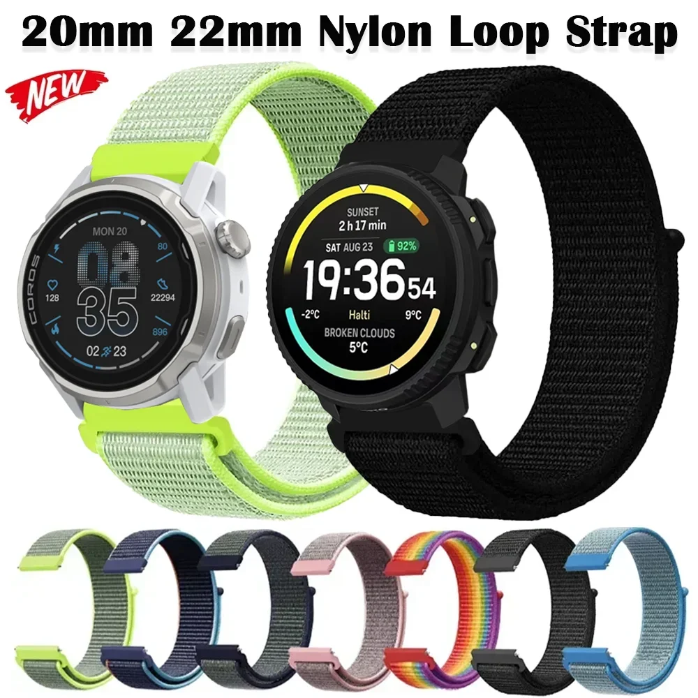 Nylon Loop Strap in Ocean Blue - 20mm/22mm Adjustable Bracelet Band