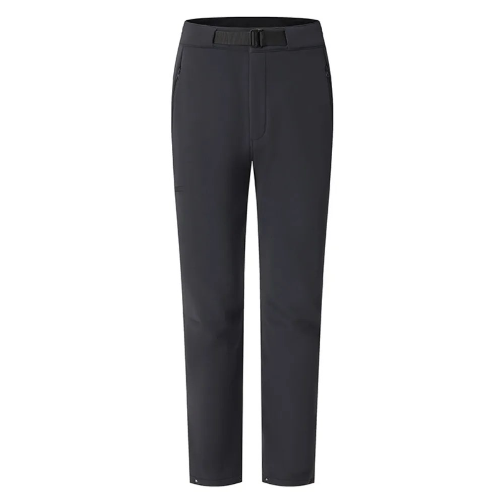 Tear-Resistant Softshell Pants, Men's Outdoor Fleece-Lined Design with Thickened Water-Resistant Feature