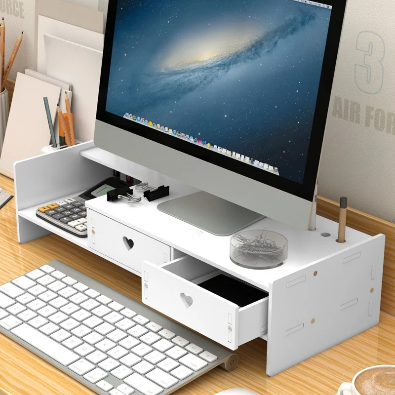 Computer Monitor Screen Shelf Organiser for Desktop