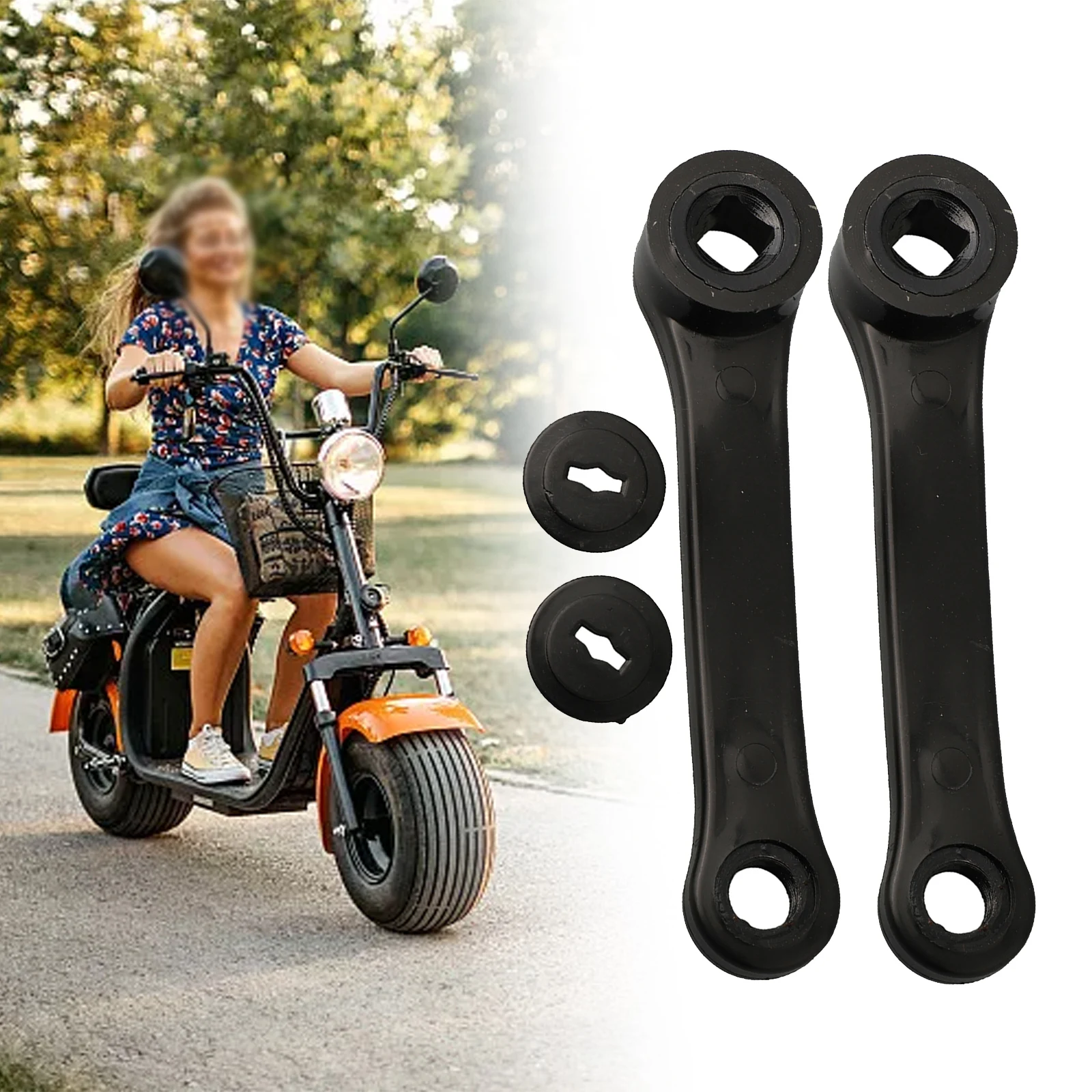 E-Bike Crank-Armen Pedaalbeugel Krukken Elektrische Fiets Crankset Voor Motor Scooter Crank Pedalen Accessoires