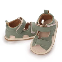 VALEN SINA Summer Baby Sandals Baby Boy Girl PU Leather Shoes Toddler Rubber Sole Flat Anti-slip First Walkers Crib Baby Shoes 5