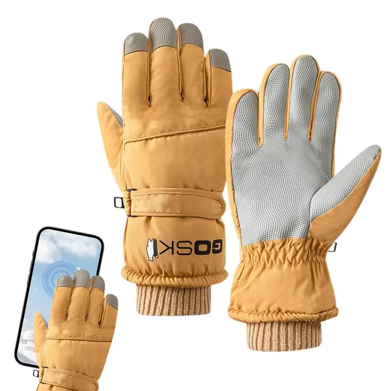 

Перчатки для сноуборда с сенсорным экраном, водонепроницаемые зимние лыжные перчатки, теплые водонепроницаемые дышащие термальные Зимние перчатки для женщин и мужчин