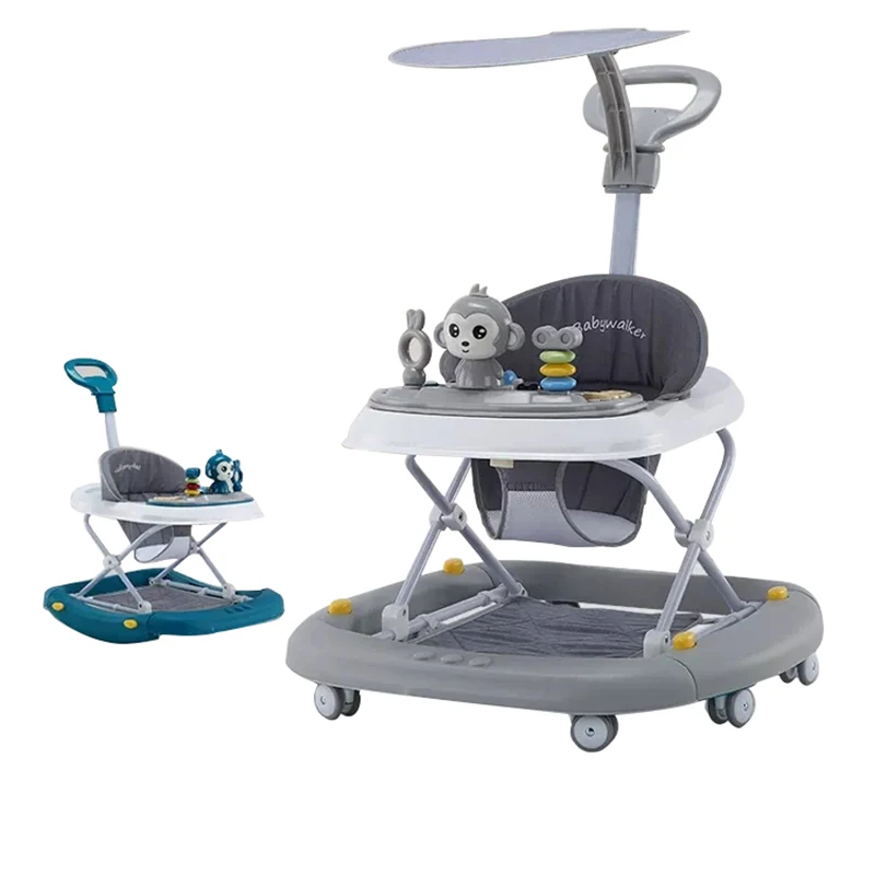 Baby walkers Children's walkers with wheels are suitable for learning to walk music balance to prevent falling