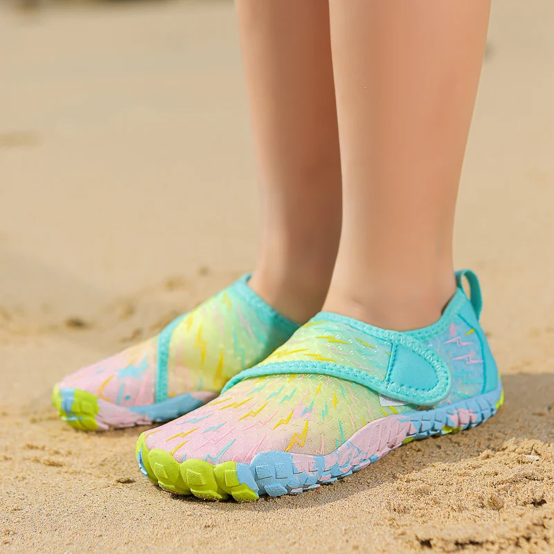Colorful Kids Aqua Shoes Beach Five Fingers Barefoot Water Shoes Swimming Seaside Upstream Wading Children Sneakers Summer
