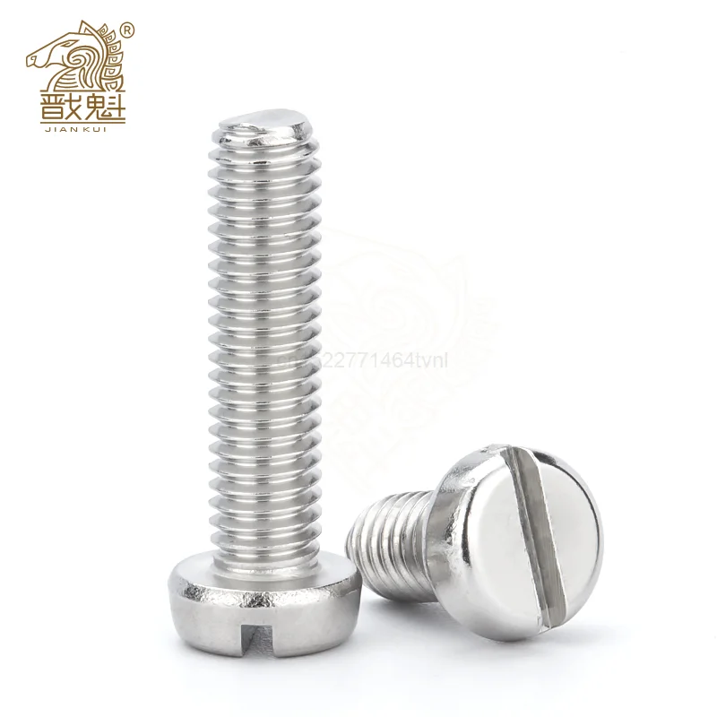 10/50pcs M1.6 M2 M2.5 M3 M4 M5 M6 304 A2-70 stainless steel GB65 Slotted Cap Head Slot Column Round Cheese Head Screw Bolt