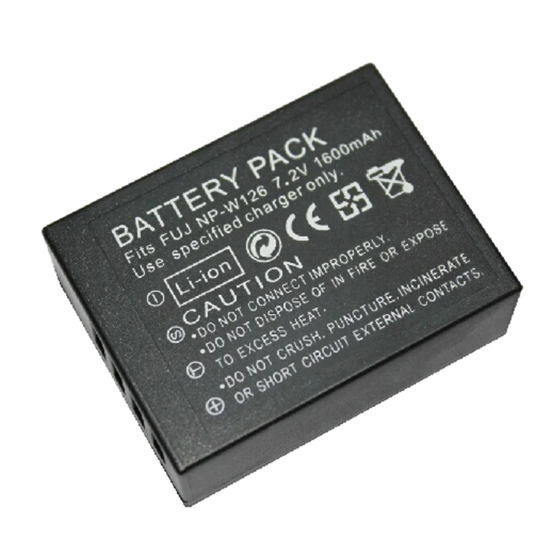 1600Mah Npw126 Np W126 Np-W126 Rechargerable Batteria Per Fujifilm Finepix Hs50Exr Hs33Exr Hs30Exr X-A1 X-E1 X-E2 X-M1 X-Pro 1