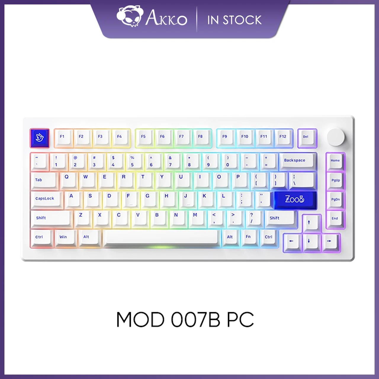 Akko mod 007 pcブルー75% メカニカルキーボード有線ホットスワップで 