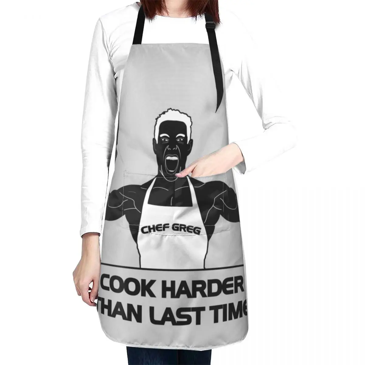 

Greg Doucette Cook Harder Than Last Time Apron Kitchen Chef Kitchen Apras Man women's work apron