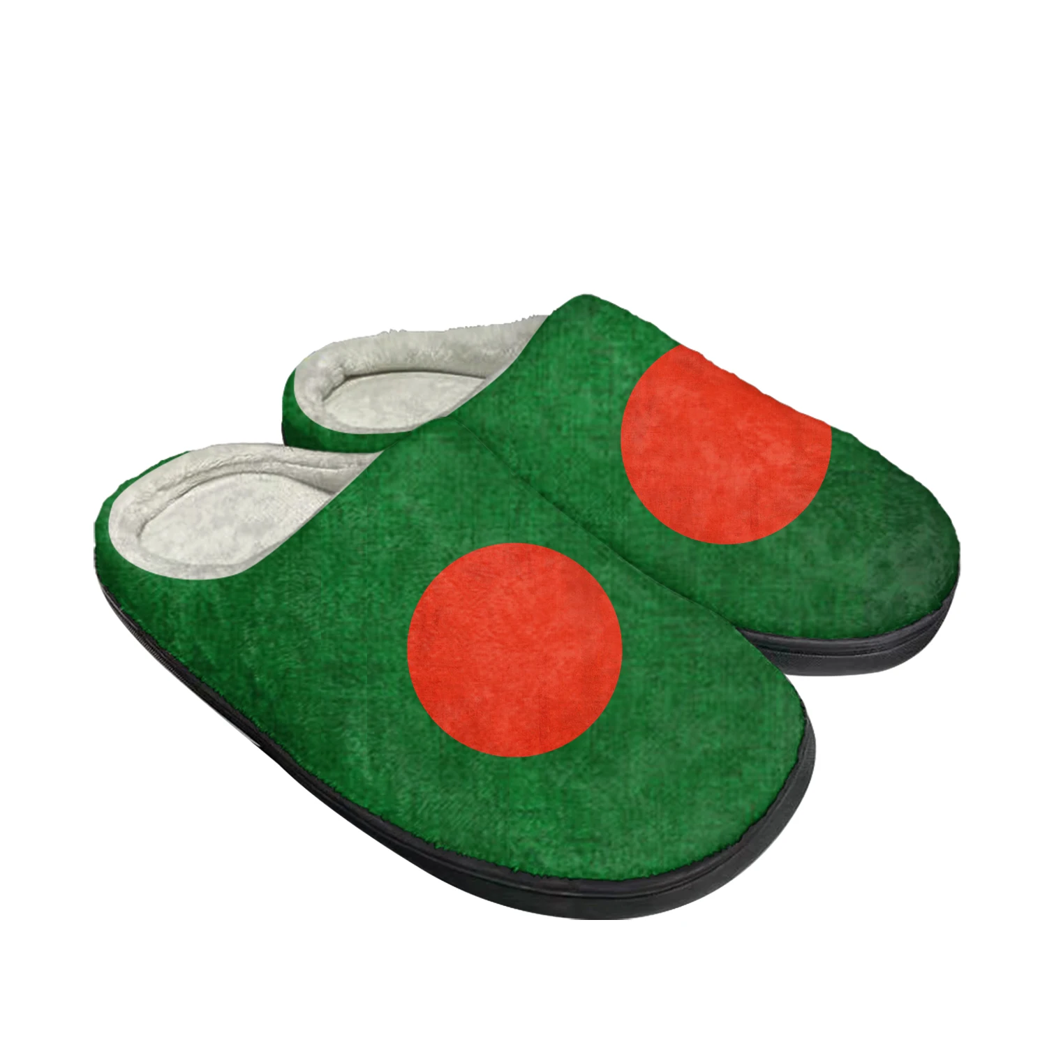 

Домашние хлопковые тапочки с флагом Бангладеш, мужские и женские сандалии, Повседневная Теплая обувь с плюшевой подкладкой для спальни, термотапочки