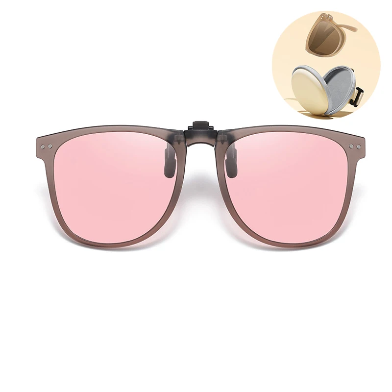 Fishing Polarized Flip Up Clip on Sunglasses Men UV400 Portable Women Driving Sun Glasses Anti Glare Vision Fold Clips