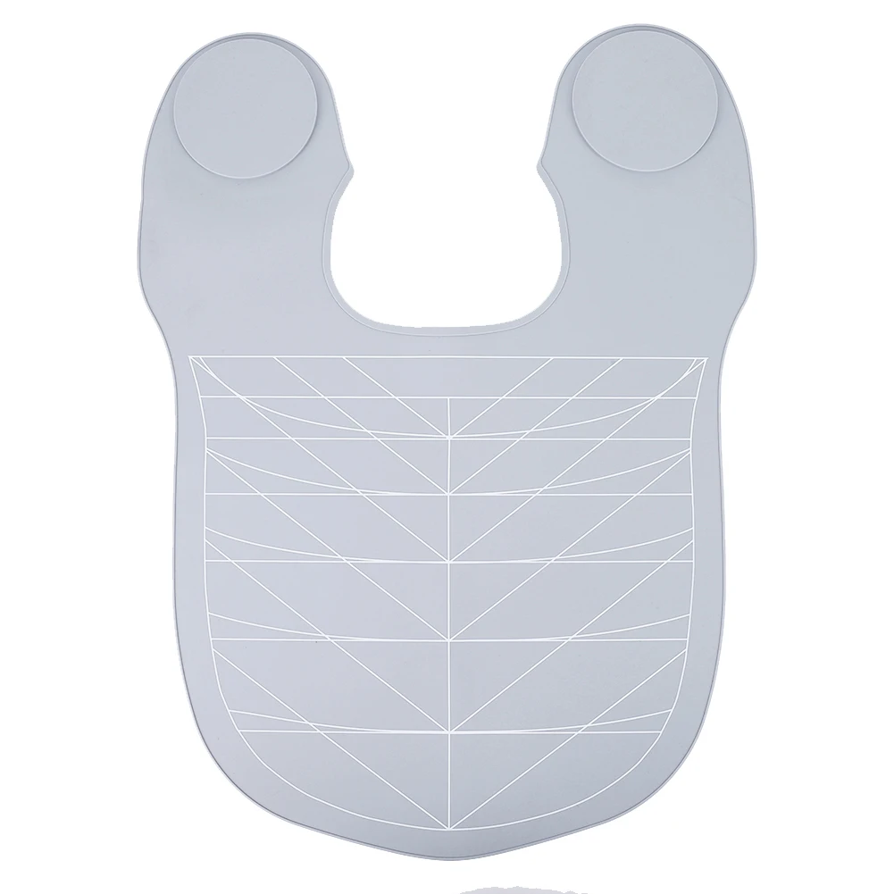 Silicone Hair Dye Collar Waterproof Cutting Cape with Guidelines Salon Hairdressing Hair Cutting Pad Weighted for Hair Stylist 2
