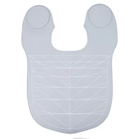 Silicone Hair Dye Collar Waterproof Cutting Cape with Guidelines Salon Hairdressing Hair Cutting Pad Weighted for Hair Stylist 2