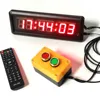 LED Countdown Timer Stopwatch With Big Button and Wireless Remote Obstacle Course Races Wipeout Timer 1.5inch 29cm 2