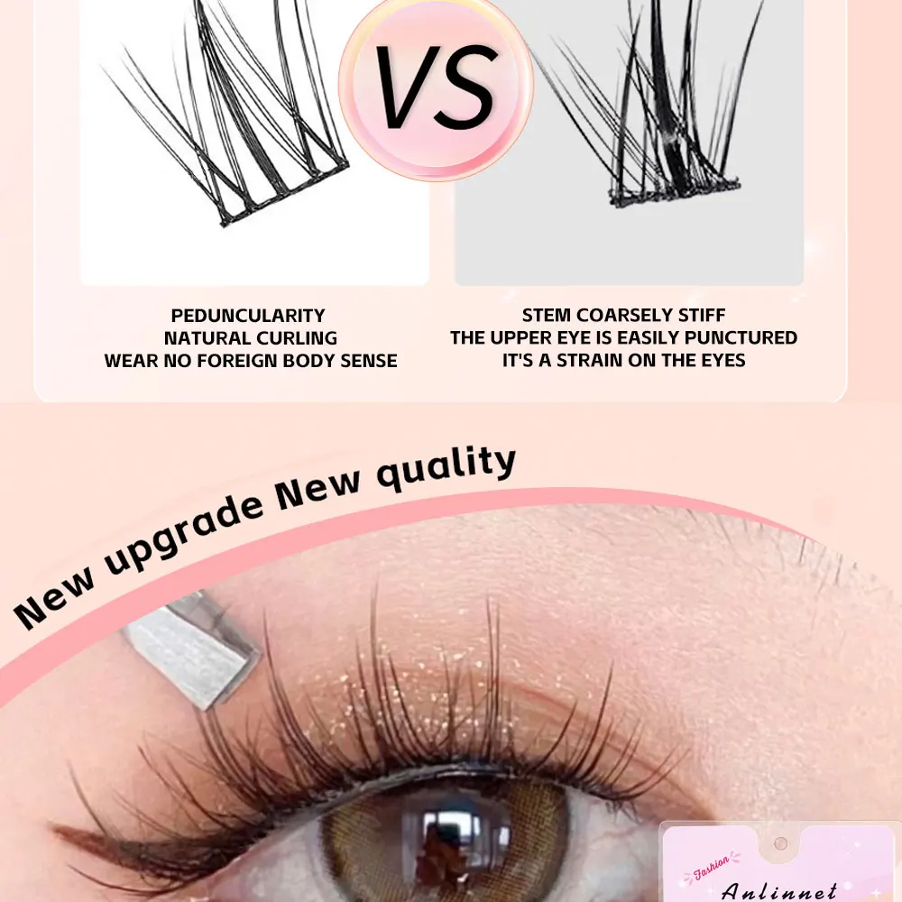 Description Picture 4 of itemFashion Sunflower False Eyelashes Natural Simulation Fairy Mink Eyelashes Extension Diy Makeup Individual eyelashes Segmented