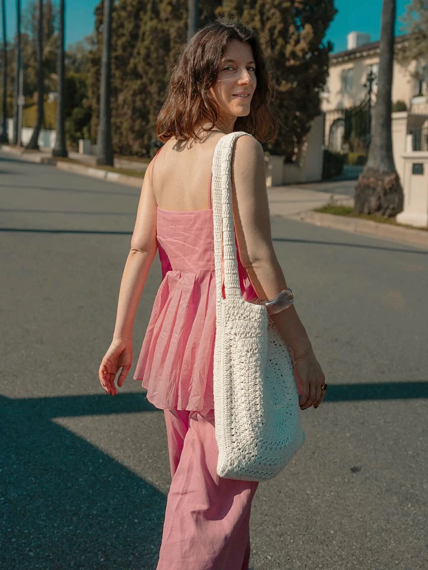 Marthaqiqi Summer Ladies Pajama Suit Sexy Spaghetti Strap Sleepwear Tank Tops Nightwear Wide Leg Pants Casual Women Home Clothes