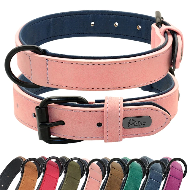 PU Leather Dog Collar Soft Padded Dog Collars Necklace Adjustable Pet Necklace For Small Medium Large Dogs Pitbull Labrador Pug PU Leather Dog Collar Soft Padded Dog Collars Necklace Adjustable Pet Necklace For Small Medium Large Dogs Pitbull Labrador Pug