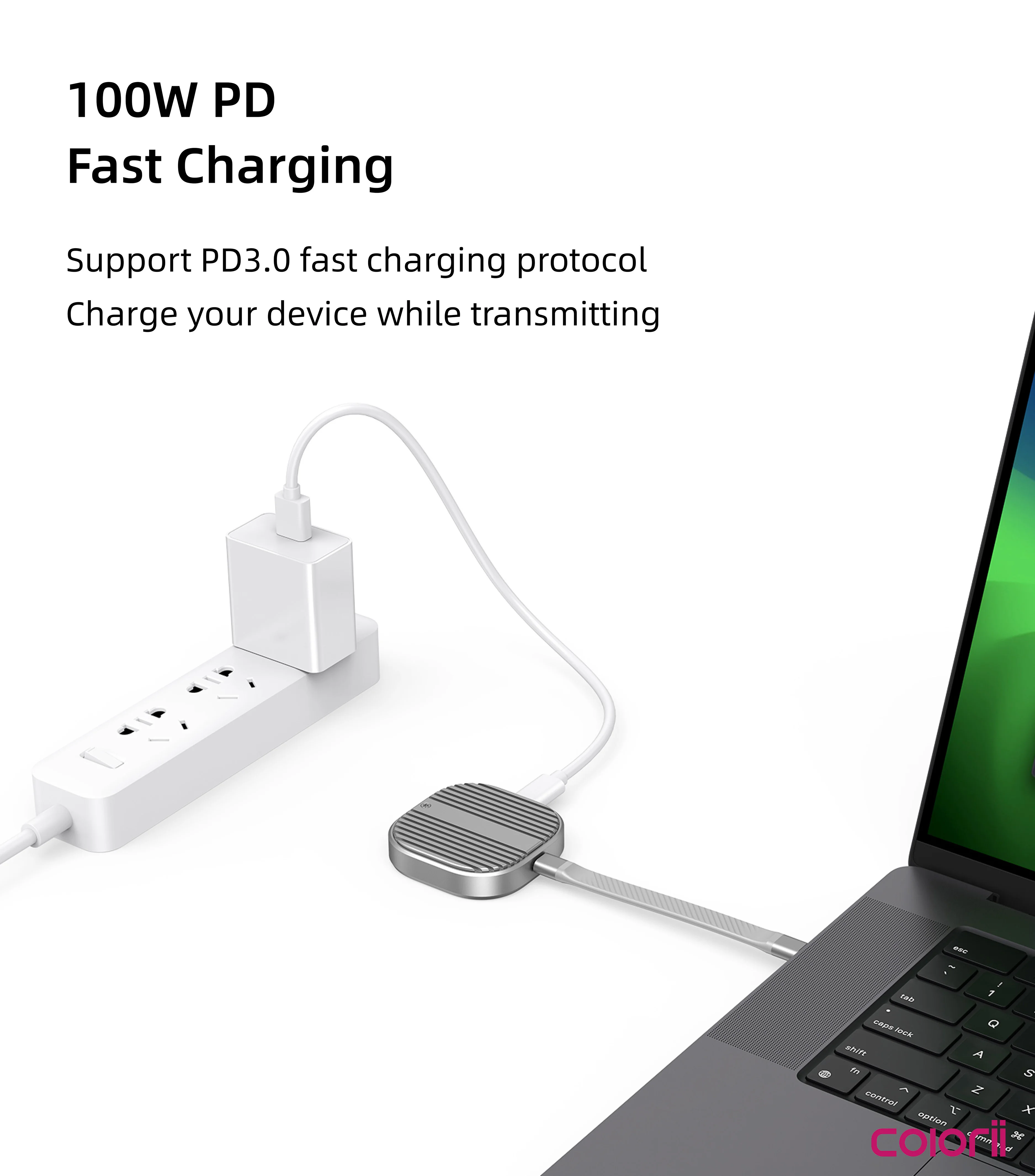 Colorii Magnetic M.2 2230 NVMe SSD Enclosure Magsafe SSD Case USB C 3.2 Gen2 to NVMe PCI-E for iPhone 16 Pro Max ProRes MacBook 4