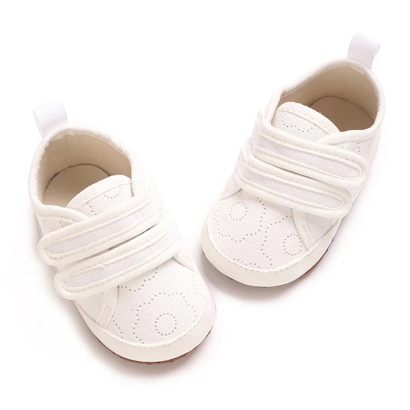 Modische Babyschuhe für 0–18 Monate, Freizeitschuhe für Herren und Damen, einfarbig, Baumwolle, weiche Sohle, neue Sportschuhe, bequem für den ersten Spaziergang – Detail 6