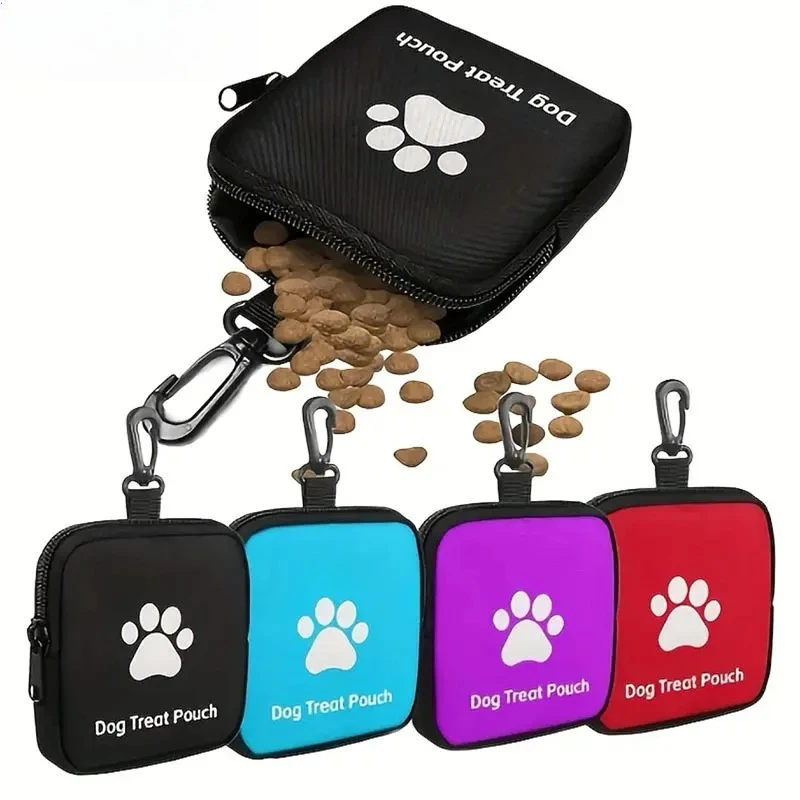 1 Stück 11×11×3cm tragbare Hundeleckerli-Tasche für Outdoor-Training, Hundefuttertasche mit Haken, multifunktionale Hundebelohnungstaschen, Haustierzubehör