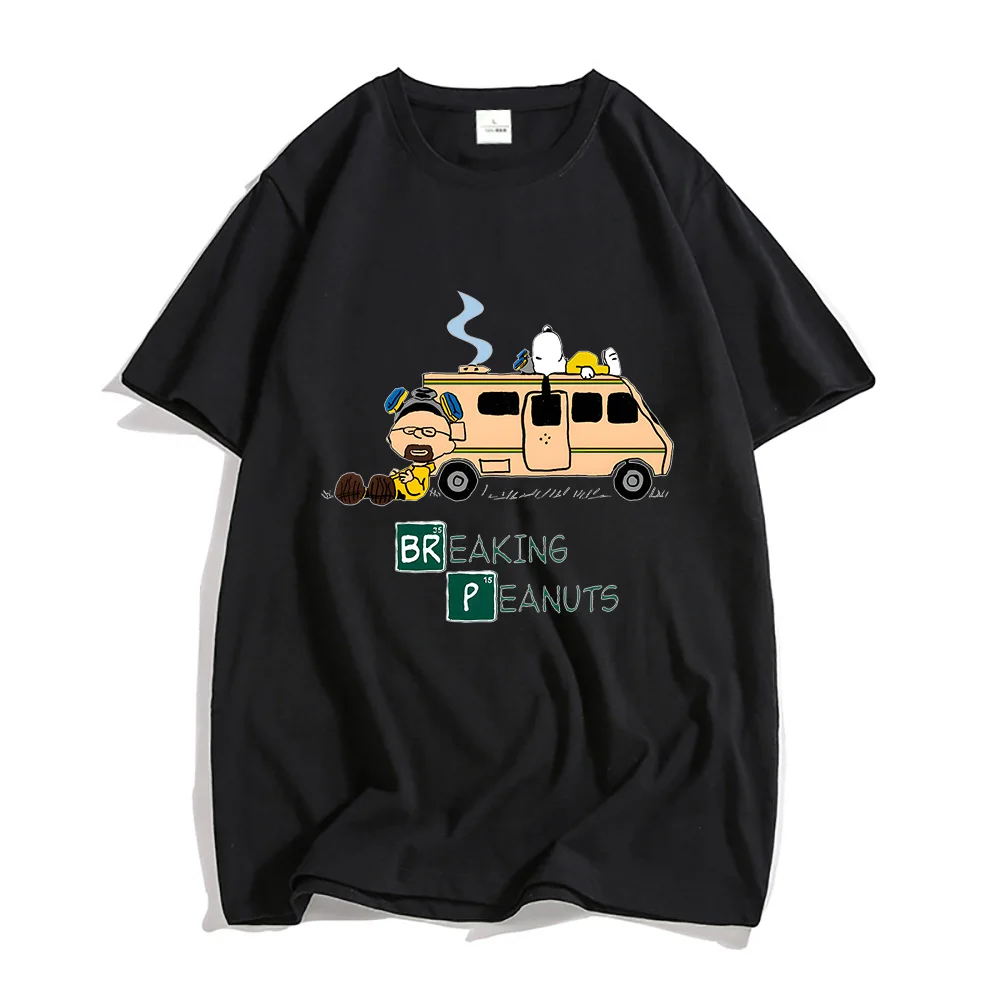 

Reaking Bad Heisenberg Breaking Cat Tshirts MEN Harajuku Aesthetic T-shirts 100% Cotton T Shirts Popular Characters Short Sleeve
