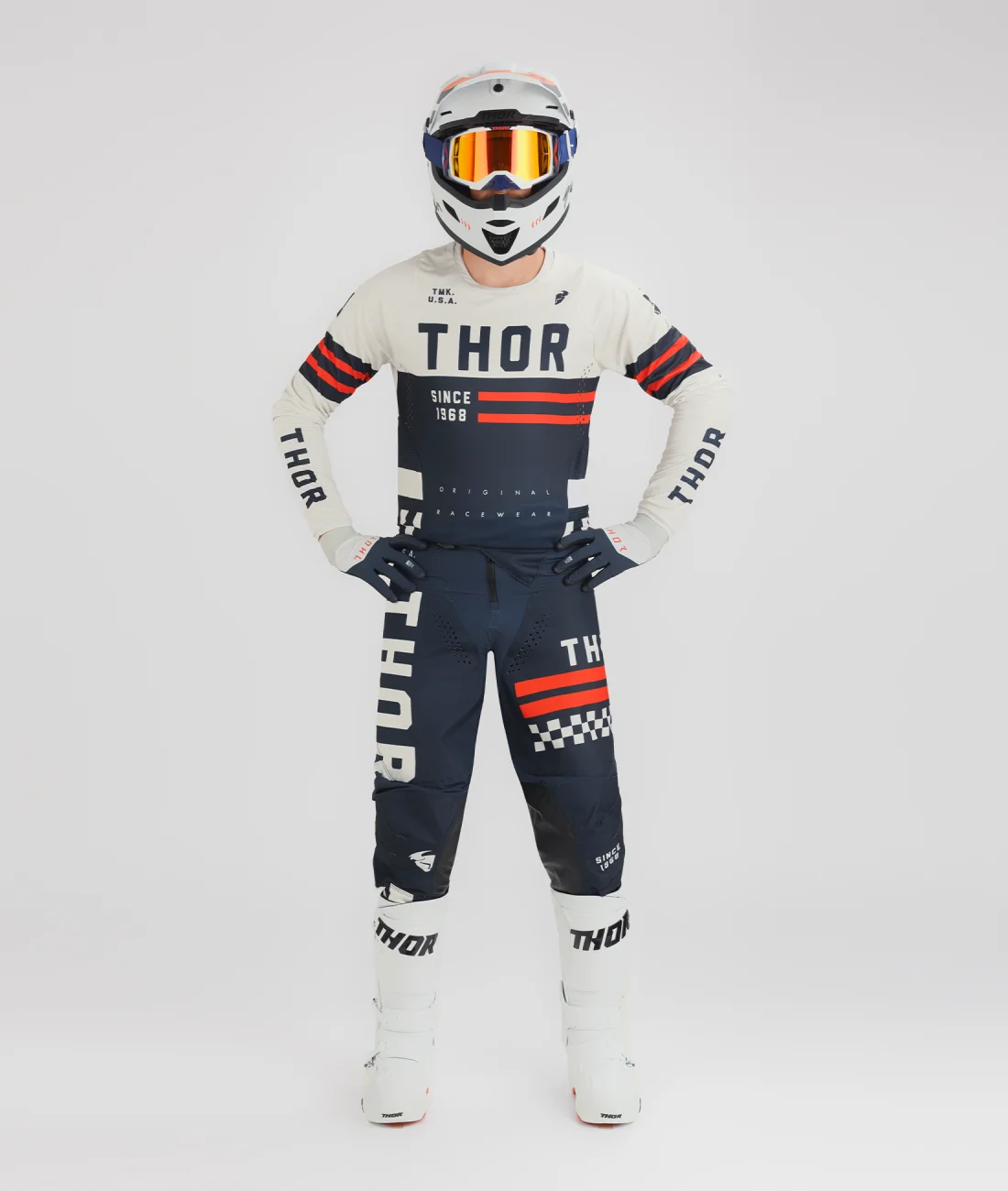 Motocross Gear Set NAVY FXR REVO MX Combos Off Road Moto Jersey Set Dirt Bike Kit Motorcycle Suit