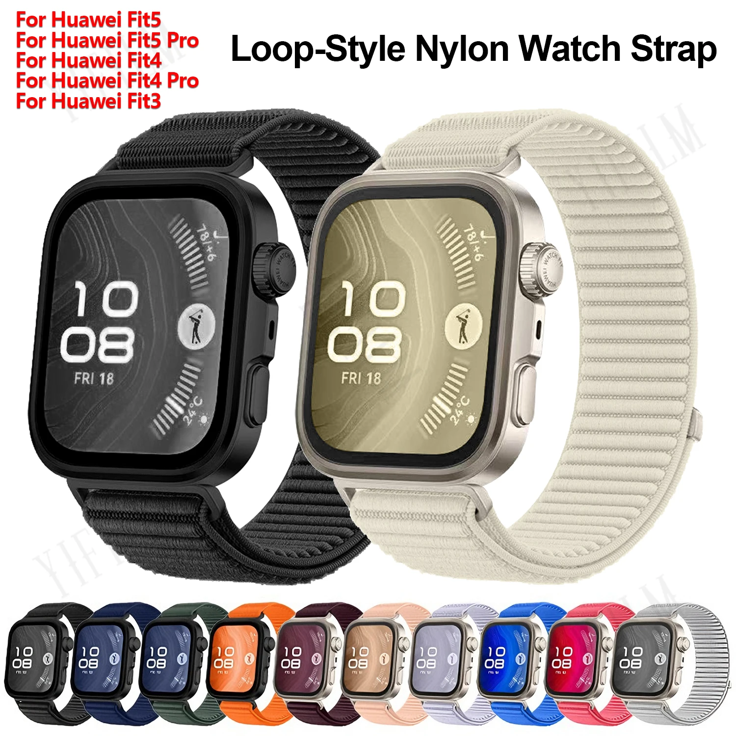 Nylon Sport Watch Strap - Adjustable, Breathable, and Comfortable Replacement Band