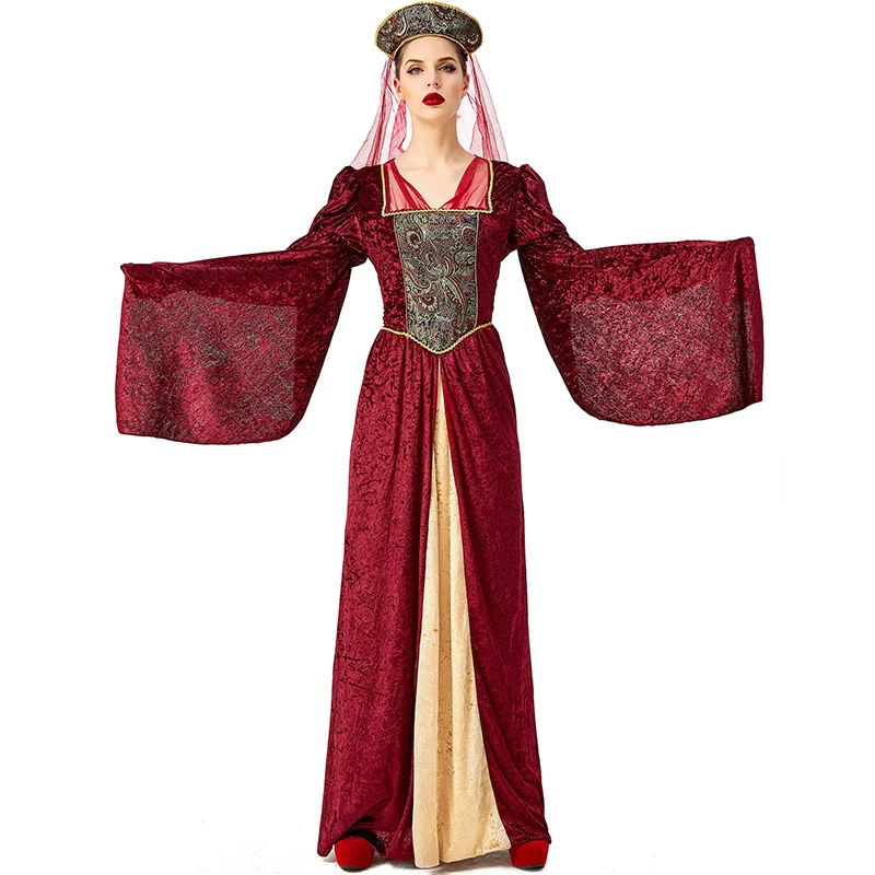 

Arab Traditional Costume For Women Luxurious bride Dress Arab Princess Queen Cosplay Costume For Halloween Party Dress
