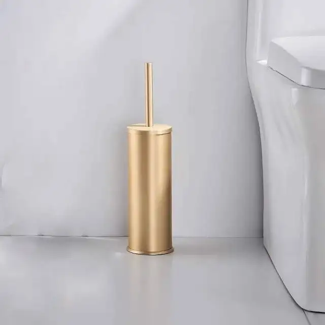 Luxury Gold Black Aluminum Toilet Brush Holder Set Bathroom Cleaning Brush Household Floor Cleaning Bathroom Accessories