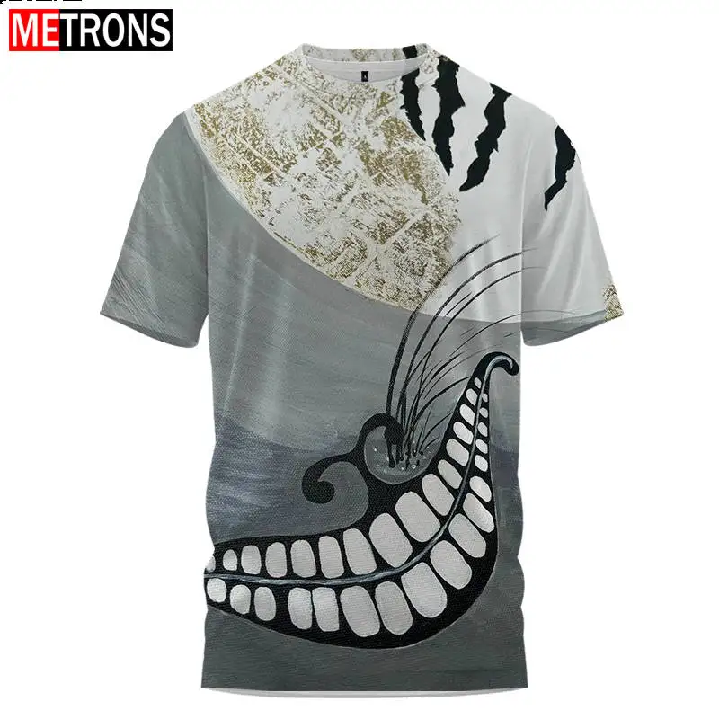 

Vintage Men's T-shirt Abstract Pattern 3D Printing Short Sleeve Top Street Round Neck Men's T-shirt Plus Size T-shirt Breathable