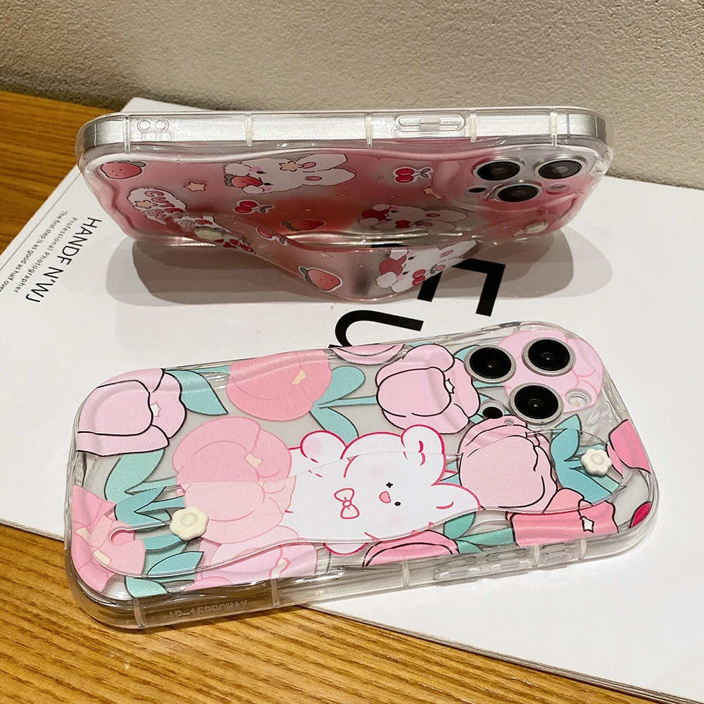 Wrist Strap Rabbit Phone Holder Case