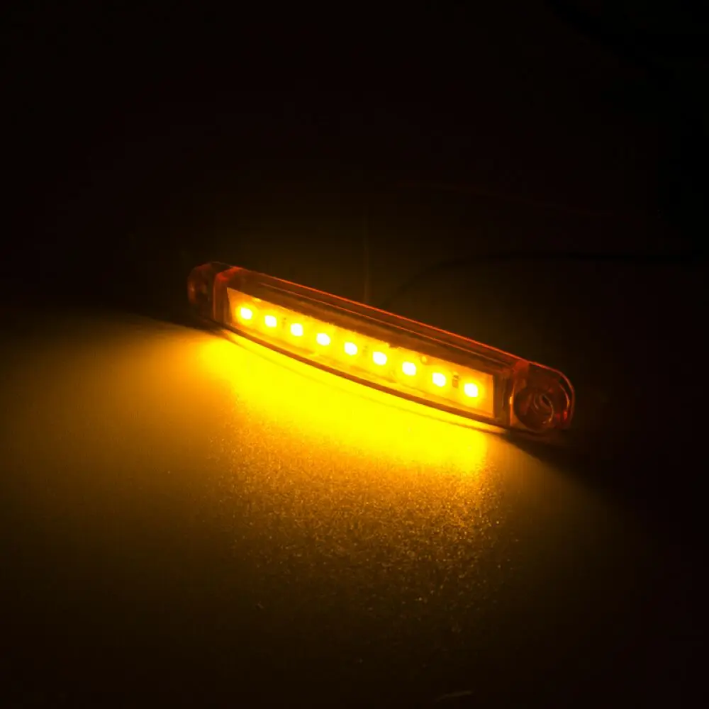 12V 24V 9 LED Side Marker Indicator Lights Front Rear LED Indicator Turn Signal Lamp for Car Truck Trailer Lorry Bus 10x/20x/30x