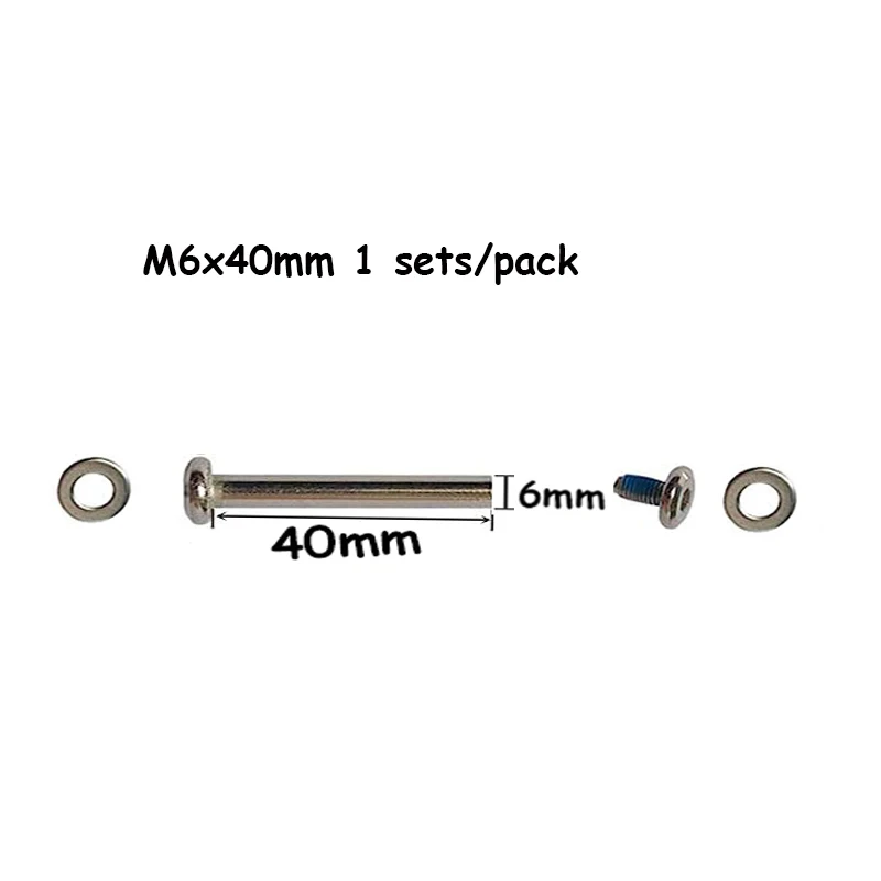 4set 6*30/35/40mm Luggage Accessories Stainles Steel Luggage Screws Luggage Wheels Bolts and 5 L-shaped Wrenches 4.0mm