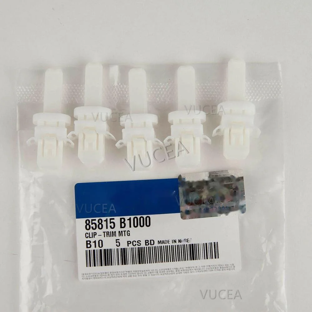 5Pcs Genuine For Hyundai/Kia A-pillar Interior Trim Panel Fixing Clip Plug - Trim MTG (Mounting) WHITE 85815-B1000 CLIP-TRIM MTG
