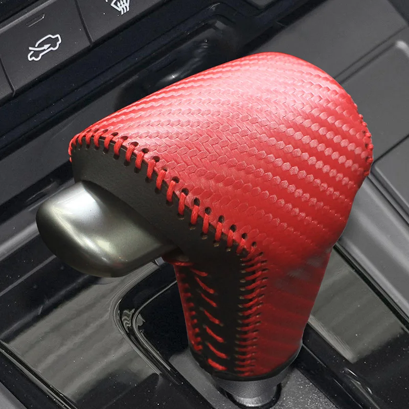 Car Gear Shift Cover Leather Shift Lever Cover Gearbox Shifter Knob  Protector Automatic Transmission Handle Stick Case Styling - AliExpress
