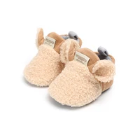 Infant Baby Boys Girls Slippers Cozy Fleece Booties Soft Bottom Warm Cartoon Socks Crib Shoes 5