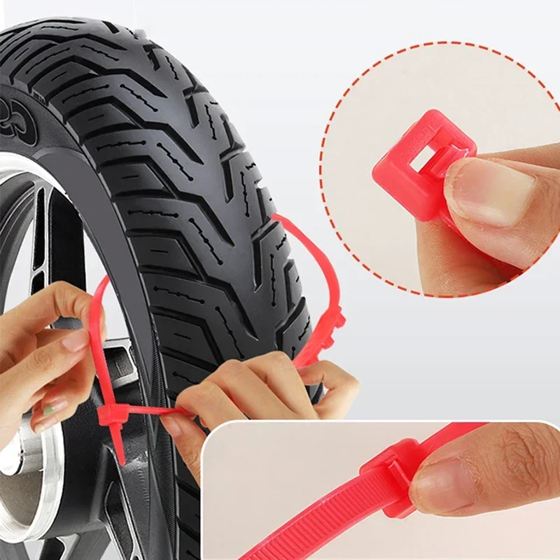 Tire Chains 10/20PCs Universal Motorcycles Anti-Skid Snow Chains Winter Wheels Anti-slip Ties