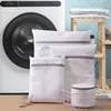 1PC S/M/L/XL Zippered Mesh Wash Bags Reusable Coarse Net Foldable Thicken Laundry Bags For Underwear Washing Machines Bra Bag 1