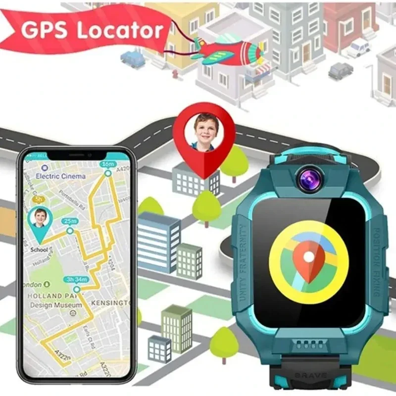 VIVO Q19 Children Kids Smart Watch SOS Phone Call Location Tracker Anti-Lost Camera Touch Screen Waterproof Student Wristwatch 5