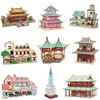 3D DIY Wooden Three-dimensional Hut Villa Puzzle Board Handmade Building Model Children Adult Game Party Toys House Kids Gift 1
